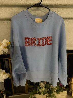 Judith March "BRIDE" Crystal Letter Sweatshirt